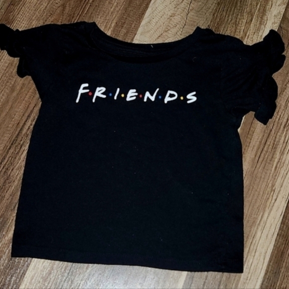 Friends TV Graphic Ruffle T-shirt Paired with Stoned Washed Jeggings Size 5 90's - Picture 2 of 6